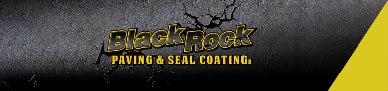Black rock paving