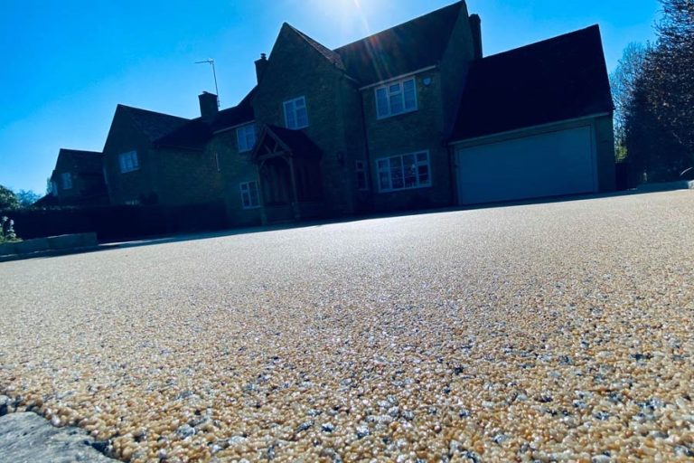 Permeable resin bound driveway