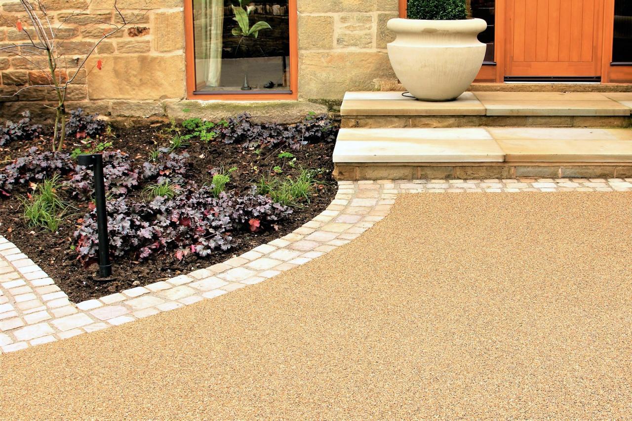 Permeable resin bound driveway