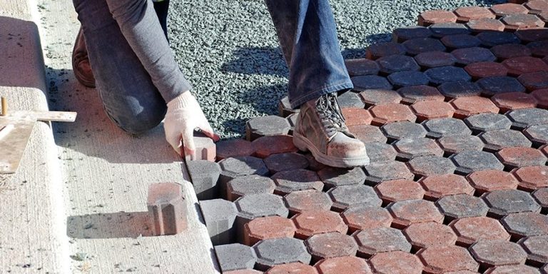 Permeable grid driveway
